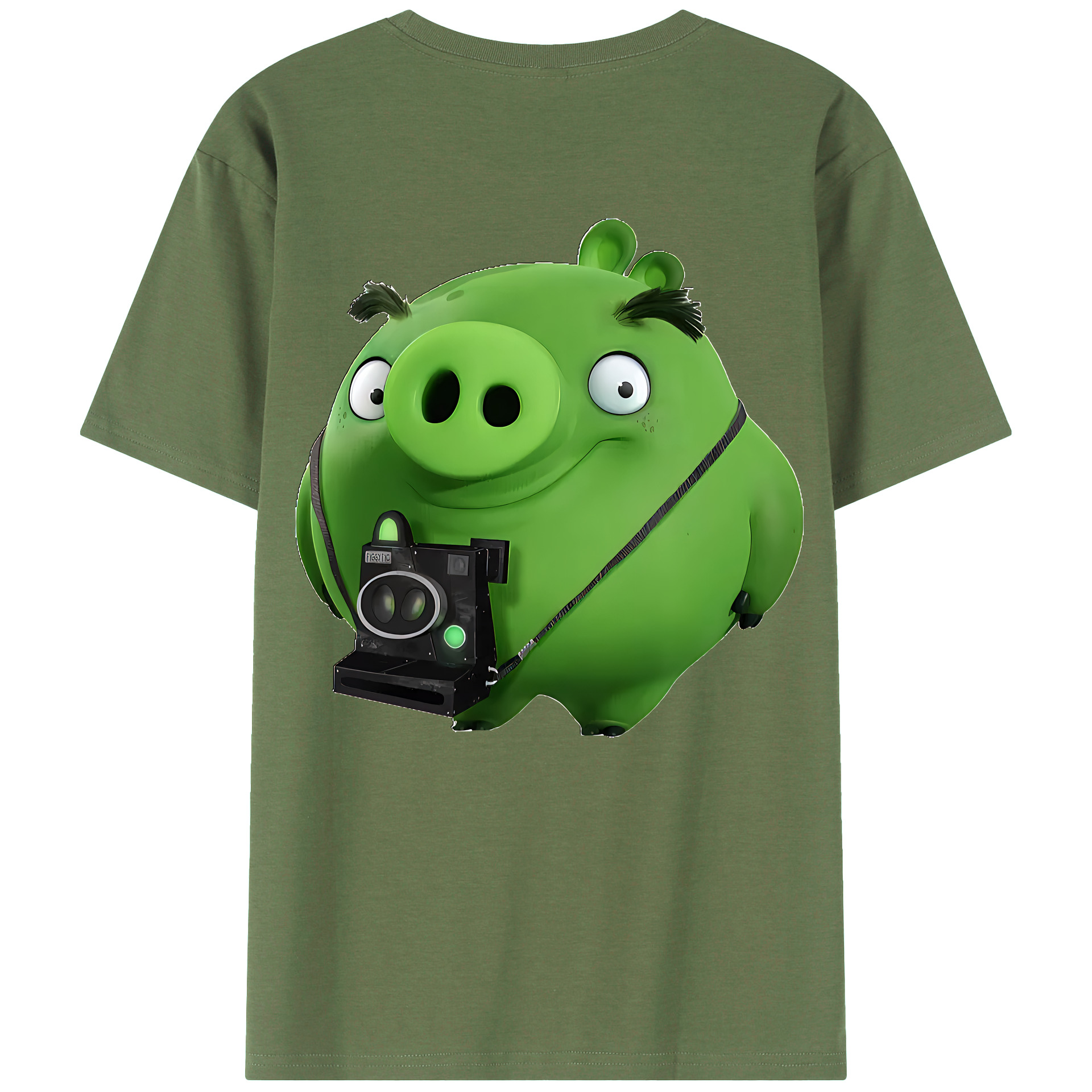 （画像用） Angry Birds アングリーバード 綿100％ メンズ半袖Tシャツ（バックプリント） 通気性